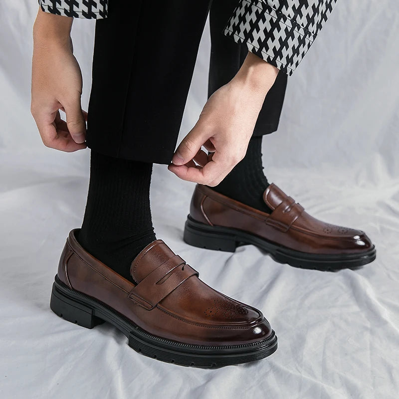 Archie Classic Leather Penny Loafers