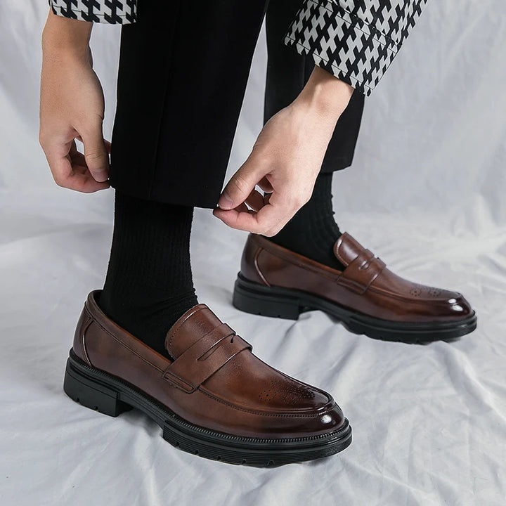 Archie Classic Leather Penny Loafers