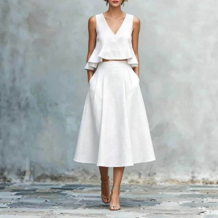 Vera Ruffle Linen Set