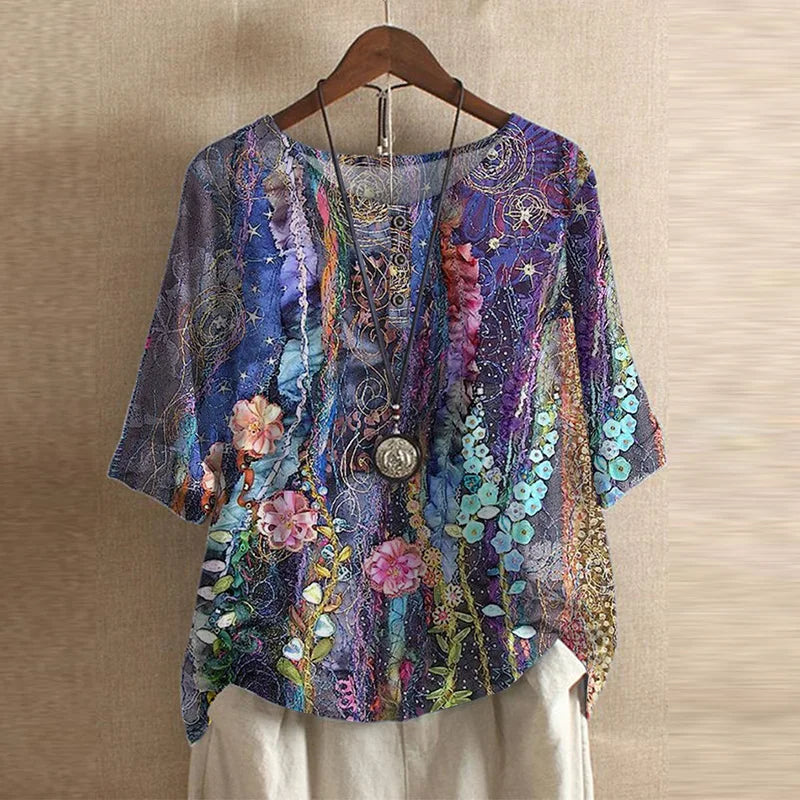 Liora Retro-Inspired Blouse