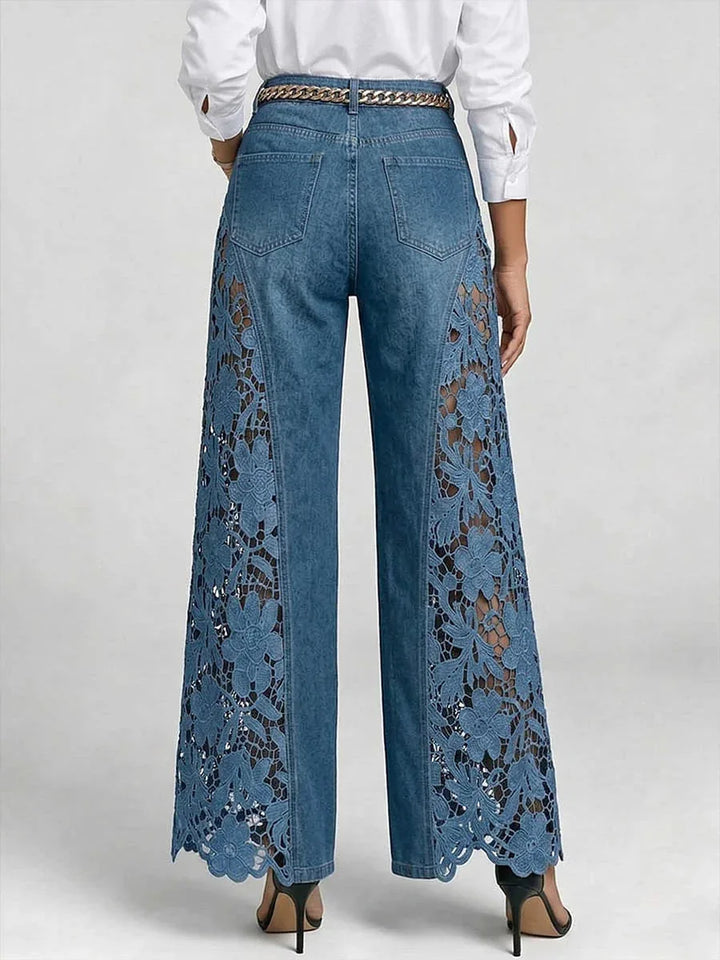Noelle Floral Lace Wide Leg Pants