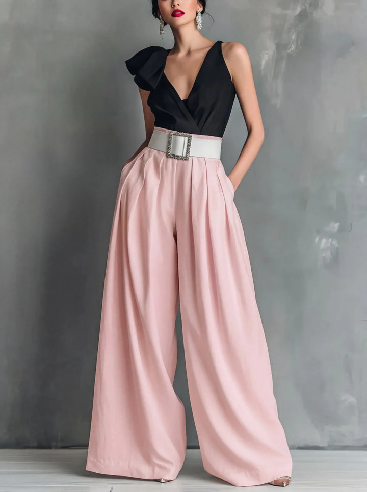 Lacey High Waist Wide Leg Trousers