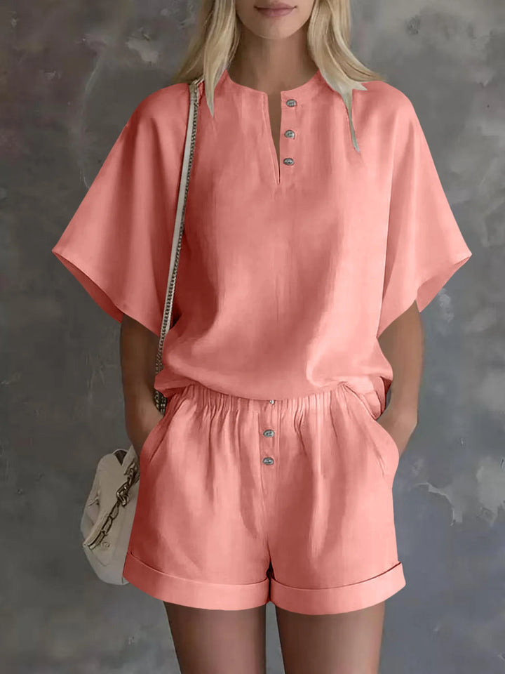 Solenne Short Sleeve Casual Two-Piece Set