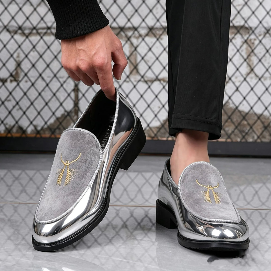 Cassian Metallic Embroidered Loafers
