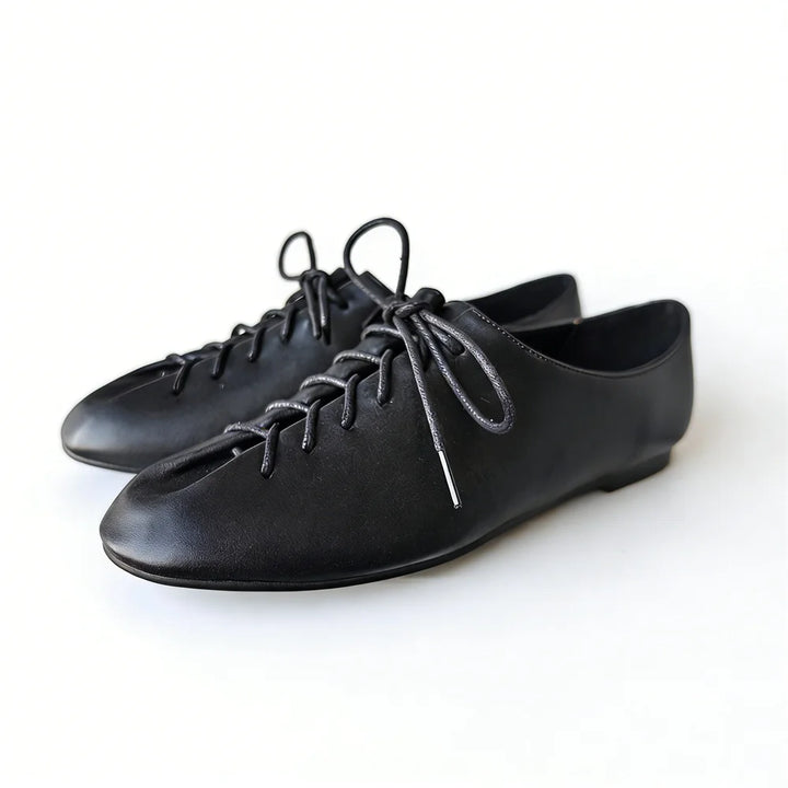 Madelyn Leather Lace Up Flats