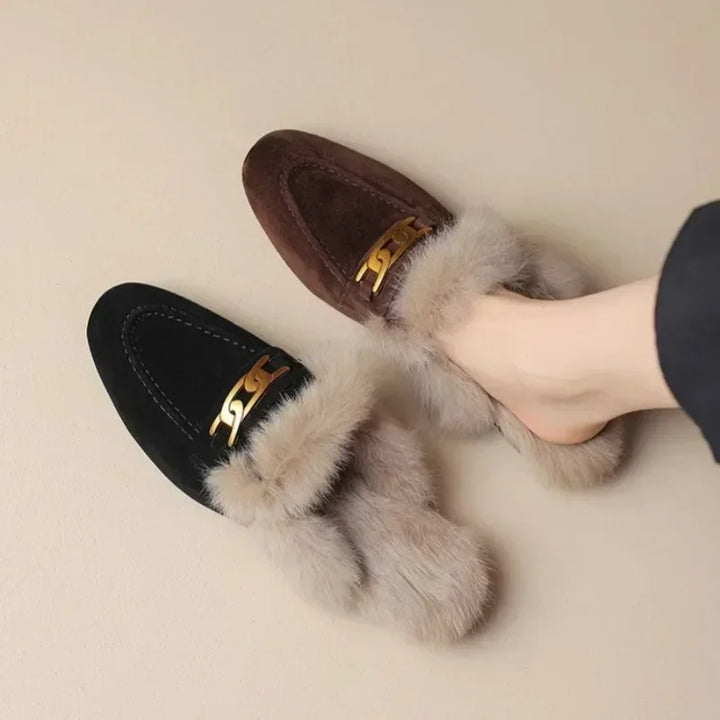 Madona Whisper Fur Mules