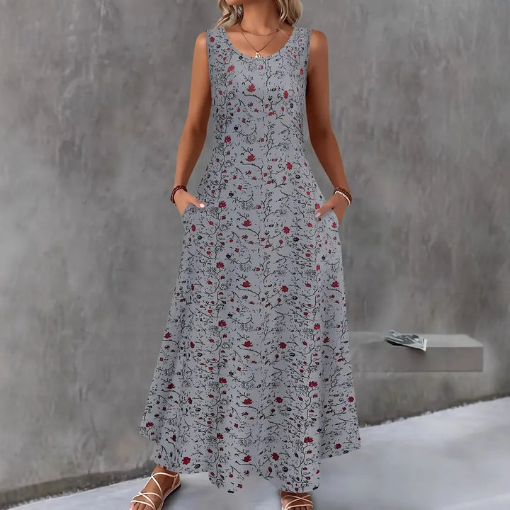Tansy Boho Floral Pocket Maxi Dress