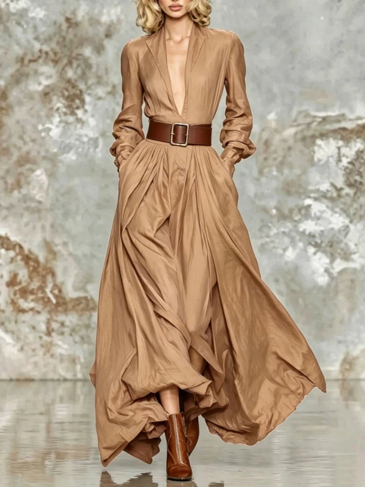 Isobel Ruched Waist Maxi Dress