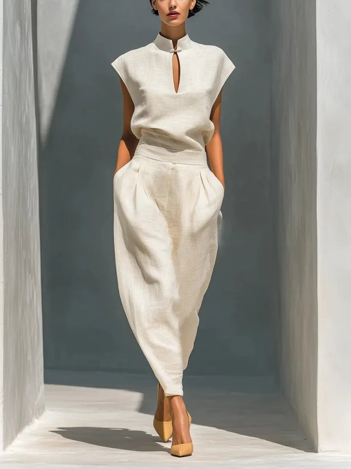 Camryn Modern Mandarin Collar Set