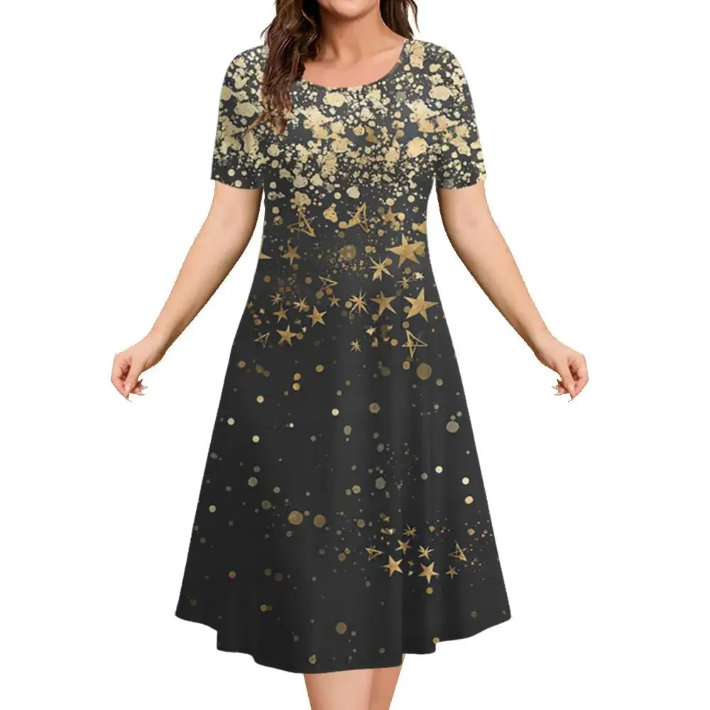 Abigail Printed A Line Midi Dress