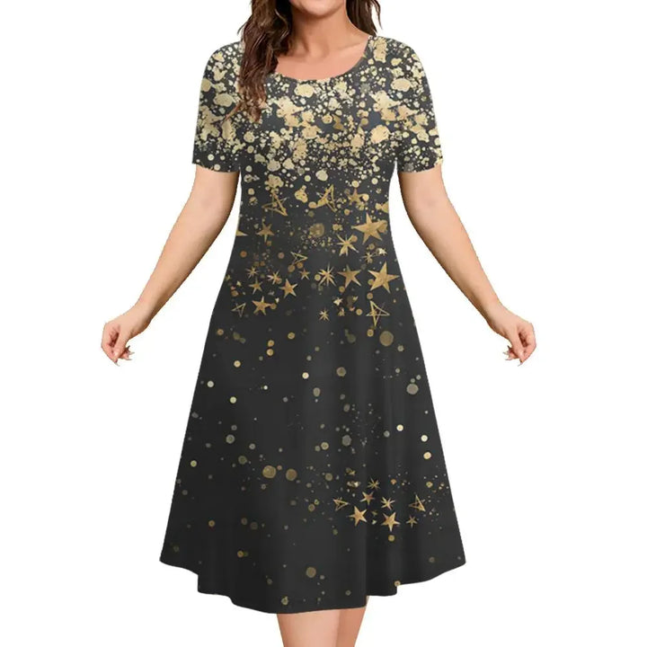 Abigail Printed A Line Midi Dress
