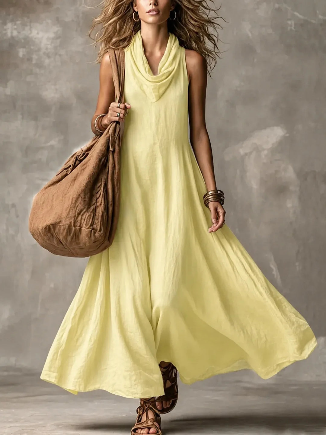 Isadora Cowl Neck Maxi Dress