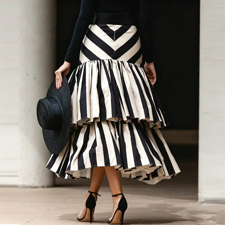 Monroe Tiered Stripe Skirt