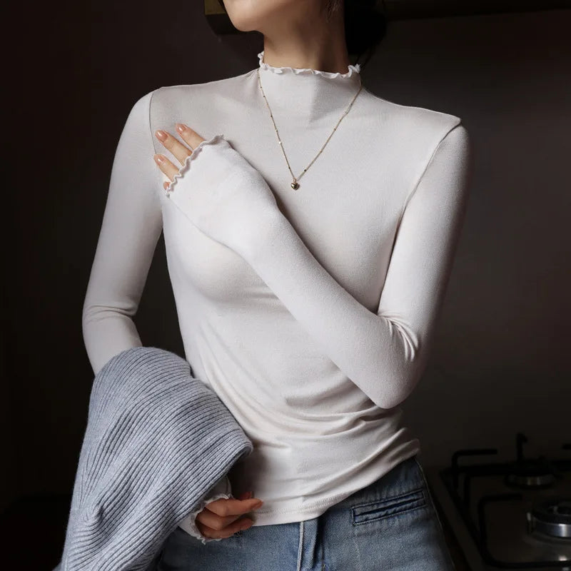 Laurel Lettuce Edge Knit Top