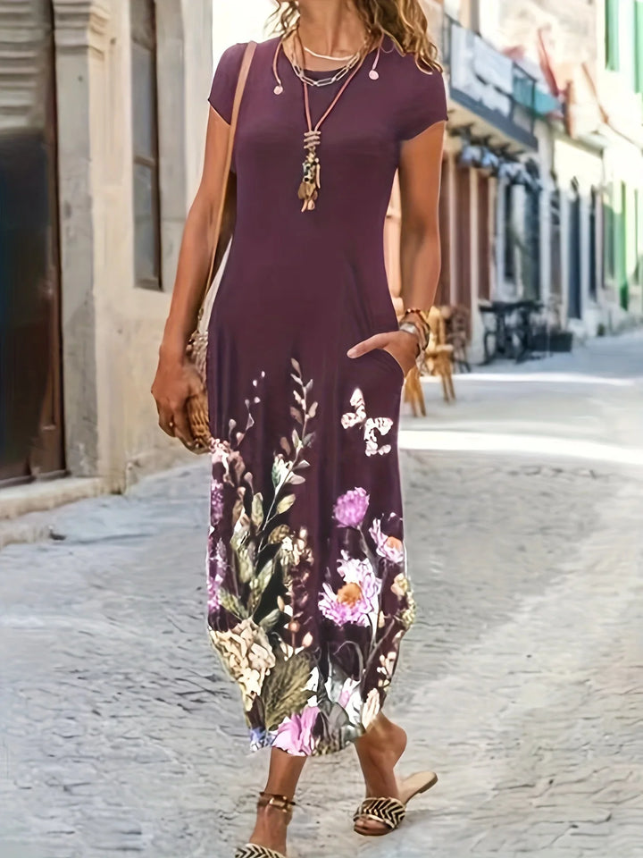 Chel Floral Pocket Midi Dress