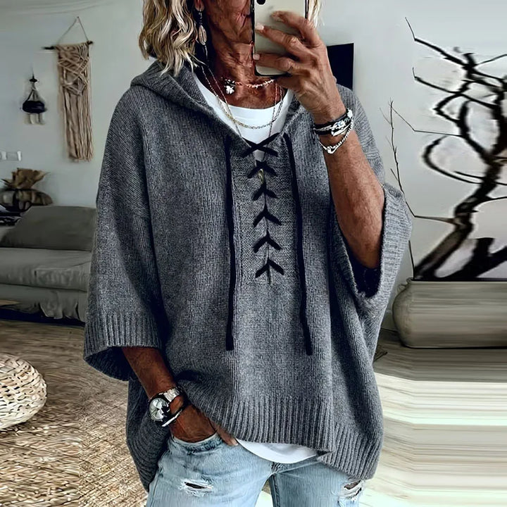 Cressida Lace Up Hooded Pullover