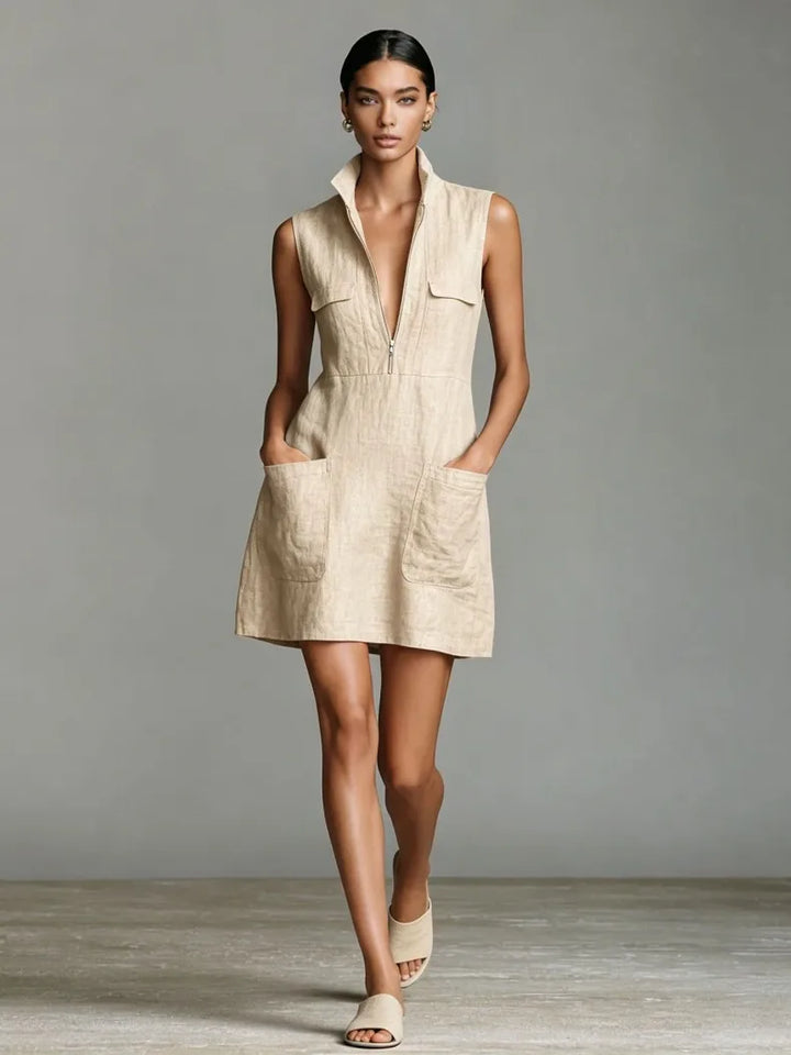 Reese Pocket Linen Mini Dress