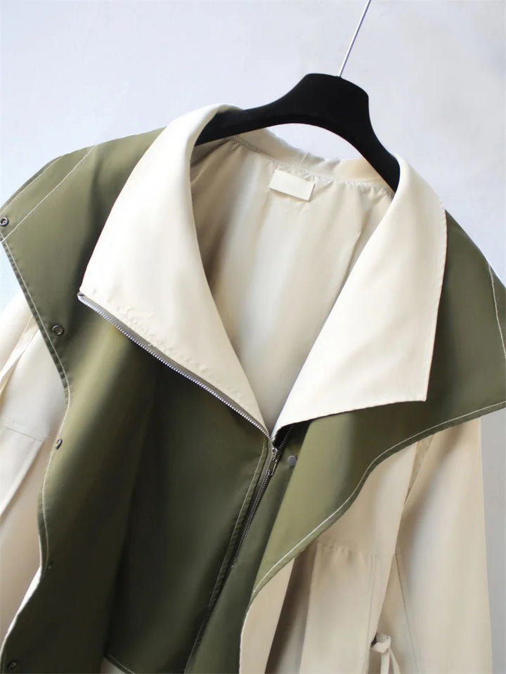 Harlow Contrast Collar Trench