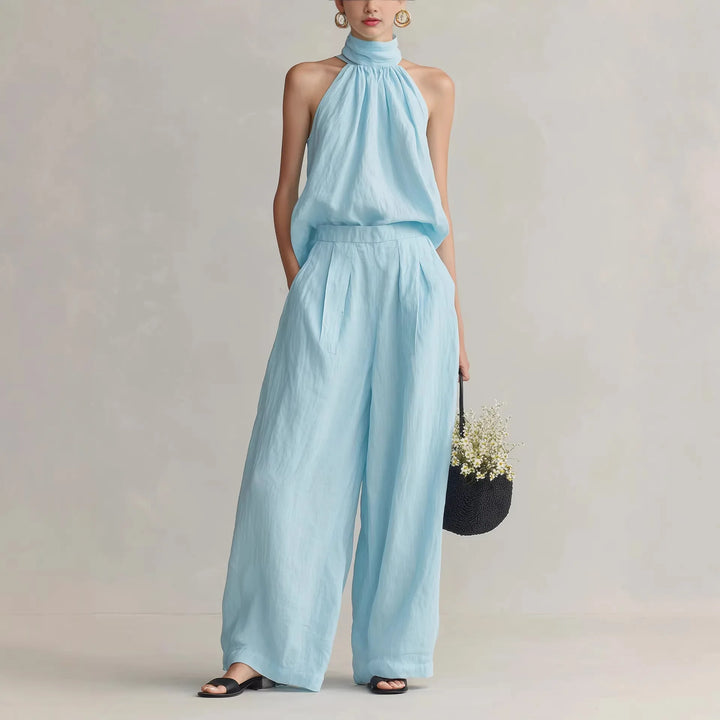 Camie Halter Neck Relaxed Matching Set