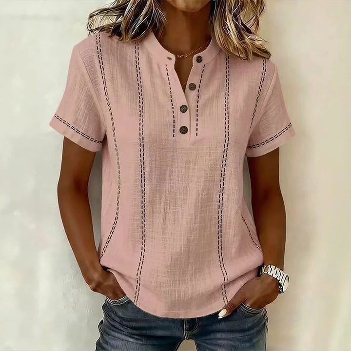 Heidi Textured Button Blouse