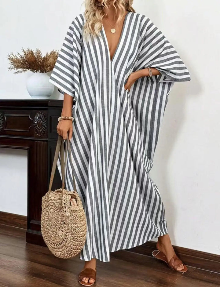 Colette Striped Kaftan Maxi Dress