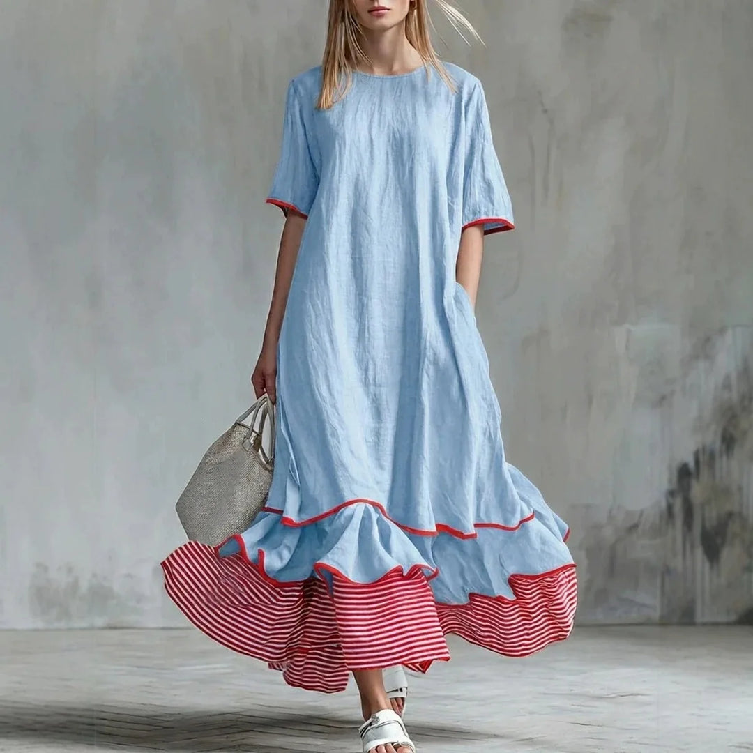 Emily Elegant Ruffle Maxi Dress