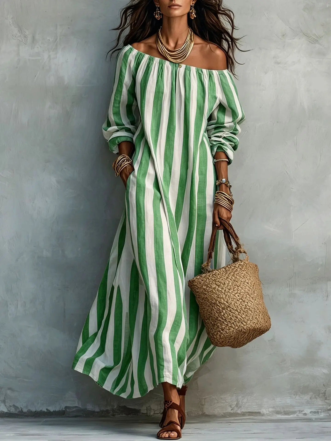 Natalie Off Shoulder Maxi Dress