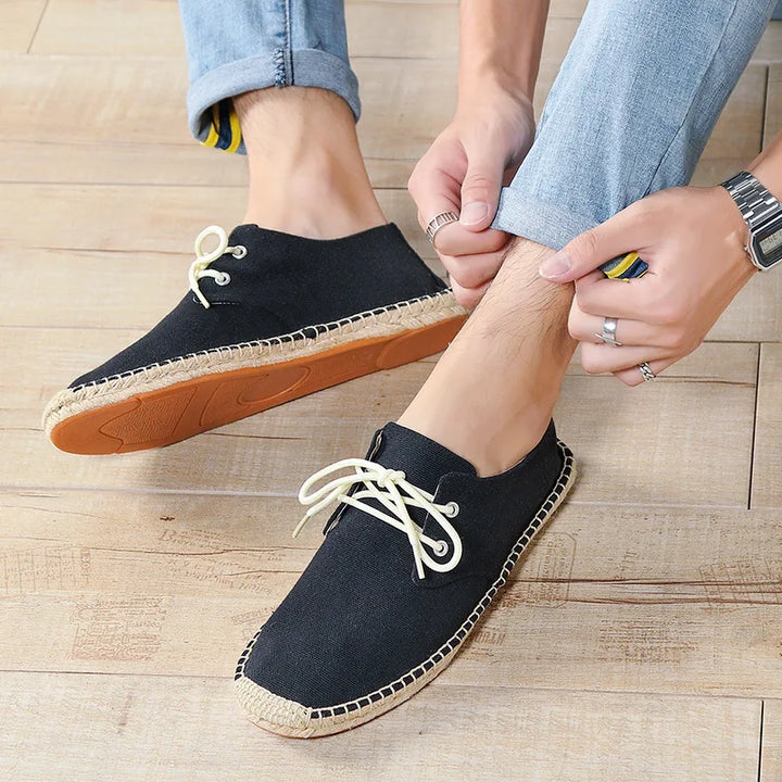 Declan Canvas Lace Up Espadrilles