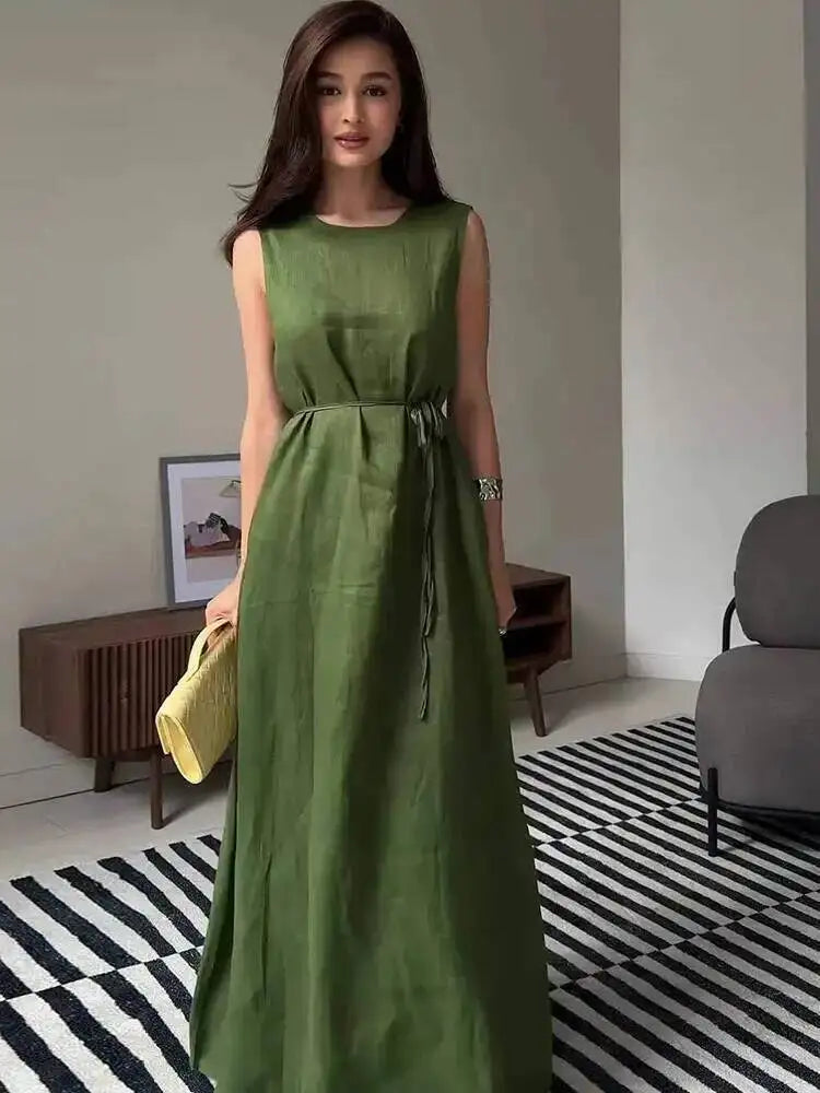 Winnie Waist Tie Maxi Dress