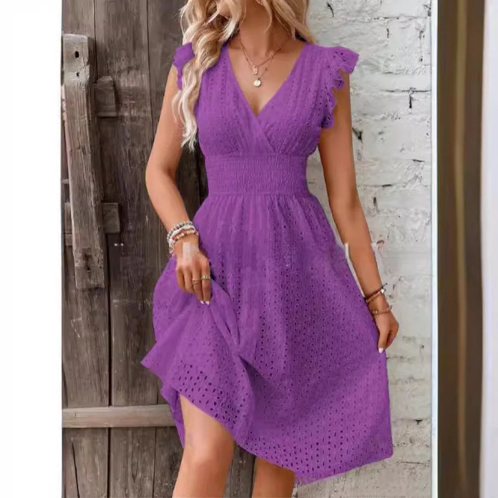 Phoebe Flutter Sleeve Midi Dress