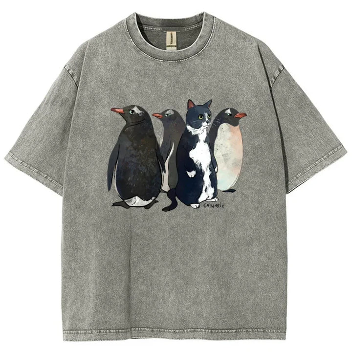 Parker Washed Graphic Penguin Tee
