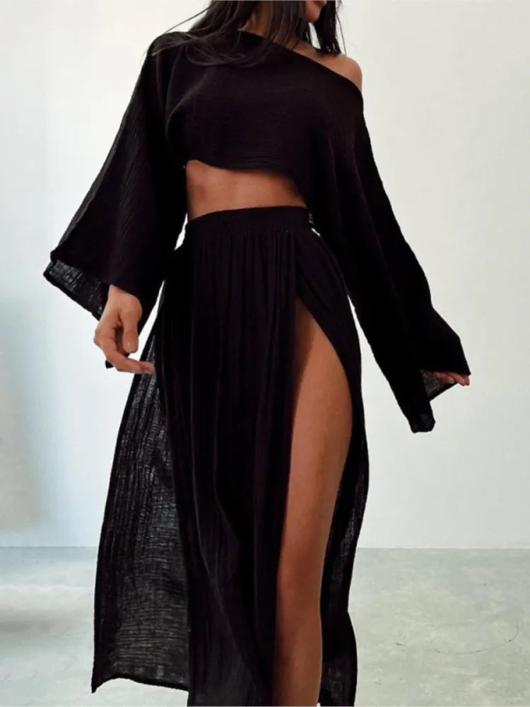Kimberly Crop Top and Maxi Skirt Set
