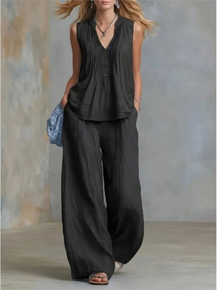 Lucy Pleated Two Piece Set