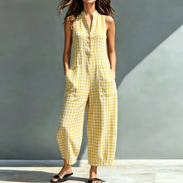 Ramon Plaid Wide Leg Jumpsuit