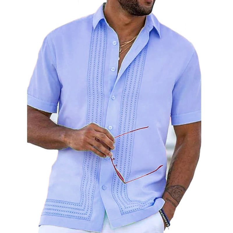 Nathan Embroidered Button Down Shirt
