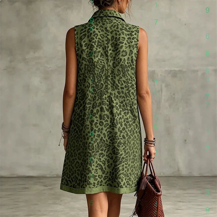 Amanda Leopard Mini Dress