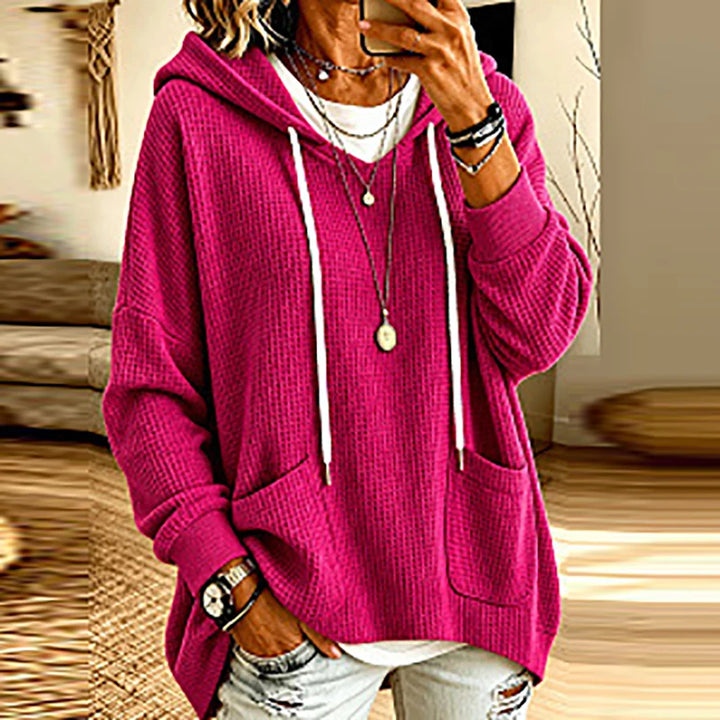 Brenna Waffle Pullover Hoodie