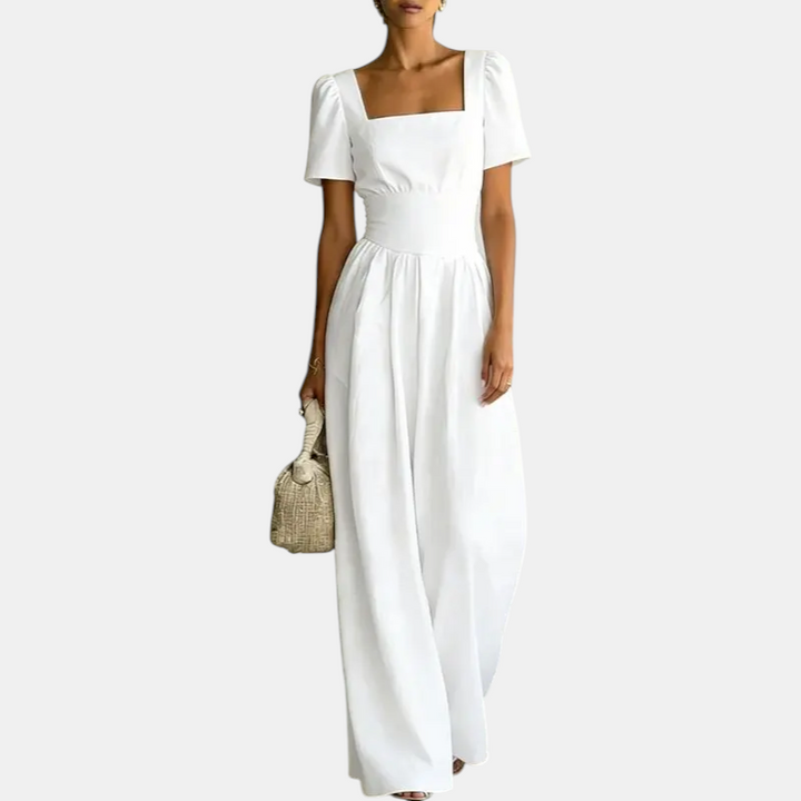 Vivienne Elegant Puff Sleeve Jumpsuit