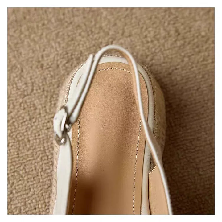 Milania Open Toe Espadrille Wedges