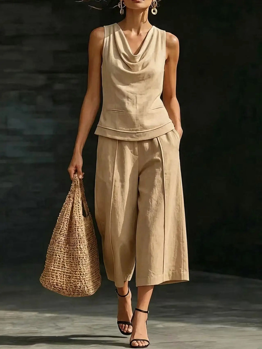 Blair Relaxed Cowl Neck Trouser Set