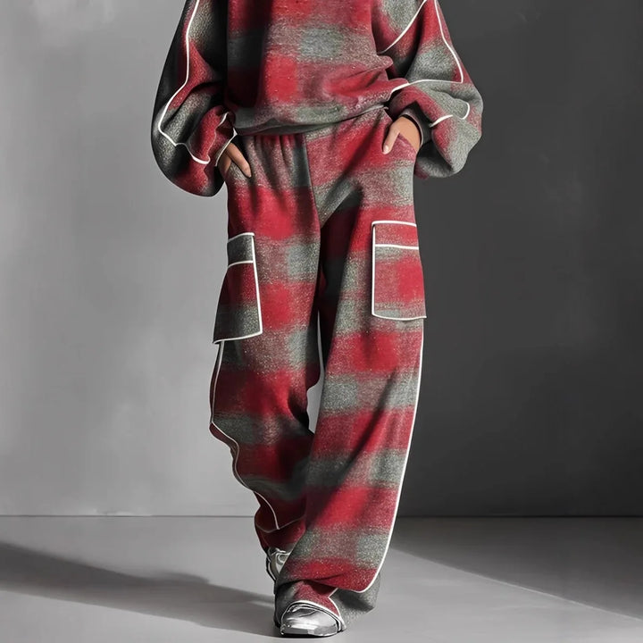Emmeline Plaid Loose Two-Piece Set