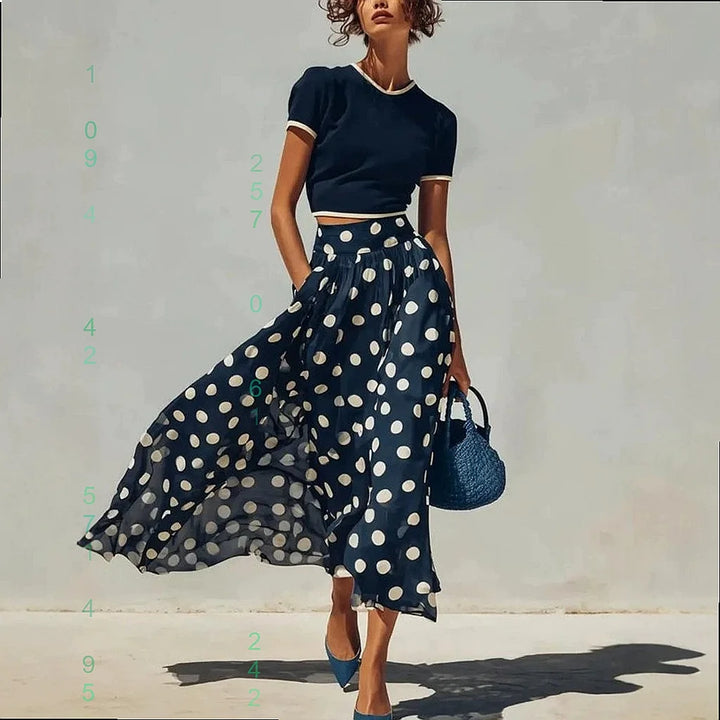Penelope Polka Dot Skirt Set