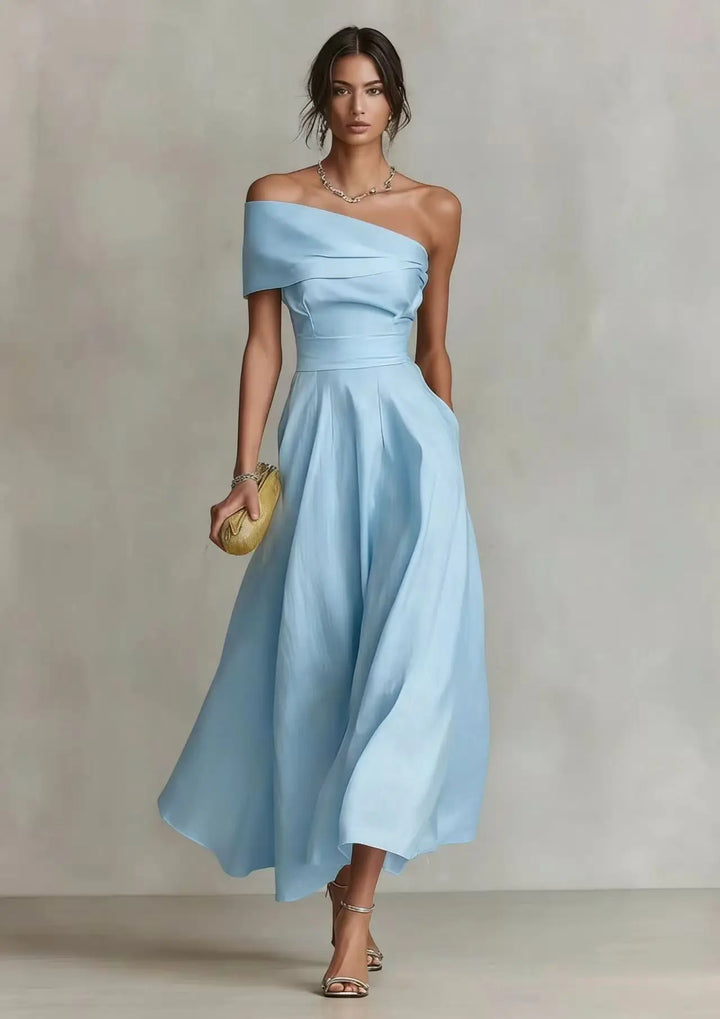 Shiloh One Shoulder Maxi Wedding Guest Dress