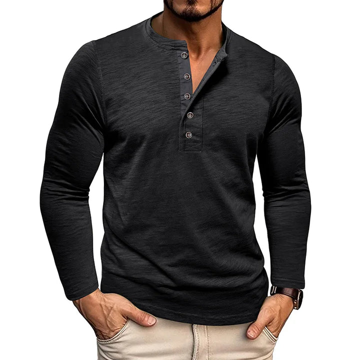 Walker Breathable Henley Long Sleeve Shirt