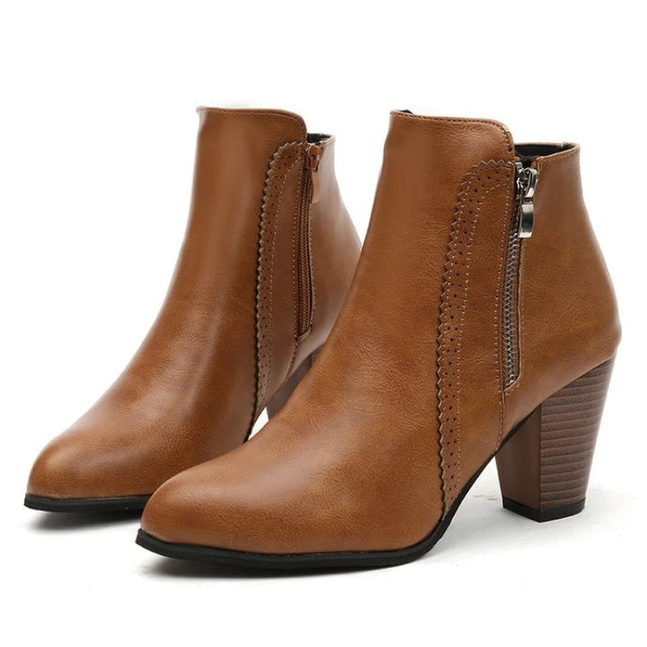 Lenora Leather Ankle Boots
