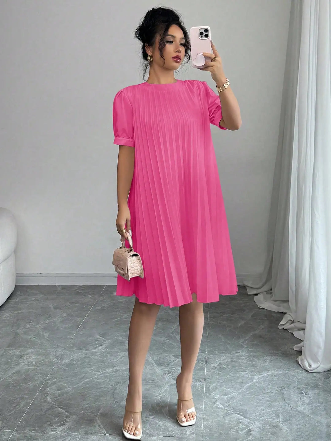 Emmeline Pleated Midi Dress