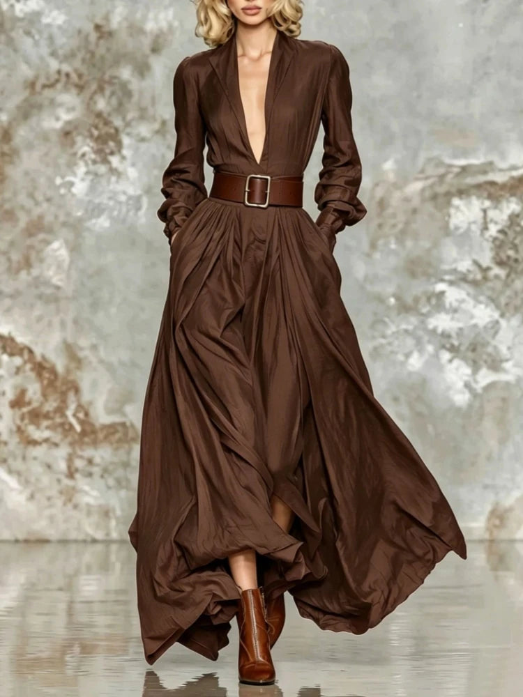 Isobel Ruched Waist Maxi Dress