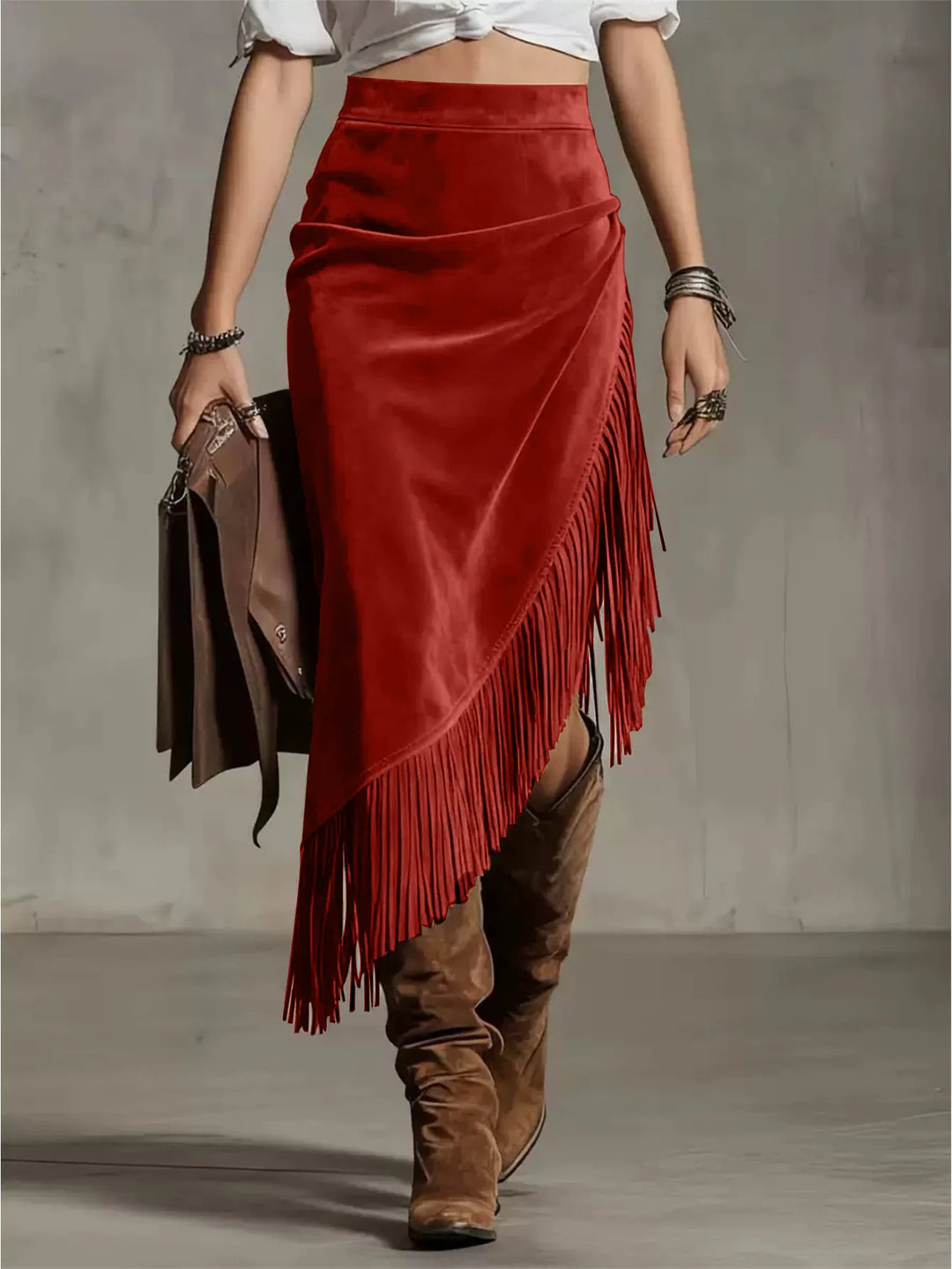 Sloane Retro Suede Midi Skirt
