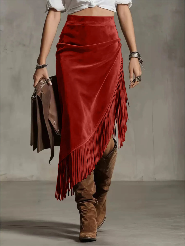 Sloane Retro Suede Midi Skirt