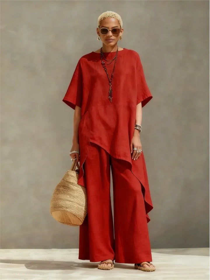 Marlowe Relaxed Fit Asymmetrical Top Set